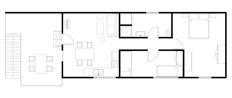Deluxe Apartment Floorplan - Diófa Panzió Keszthely